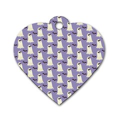 Halloween Ghost Bat Dog Tag Heart (one Side) by Dutashop