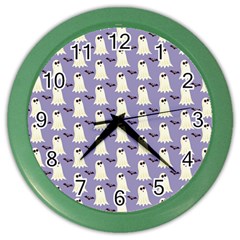 Halloween Ghost Bat Color Wall Clock by Dutashop