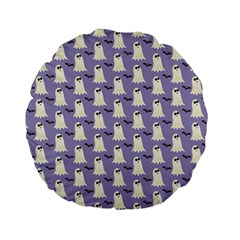 Halloween Ghost Bat Standard 15  Premium Flano Round Cushions by Dutashop