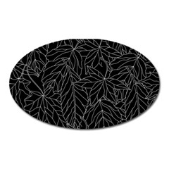 Autumn Leaves Black Oval Magnet by Dutashop