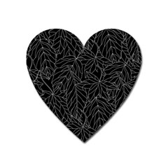 Autumn Leaves Black Heart Magnet by Dutashop