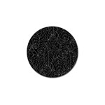 Autumn Leaves Black Golf Ball Marker Front