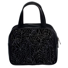 Autumn Leaves Black Classic Handbag (two Sides) by Dutashop