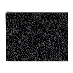 Autumn Leaves Black Cosmetic Bag (xl) by Dutashop