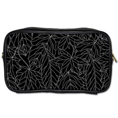 Autumn Leaves Black Toiletries Bag (two Sides) by Dutashop