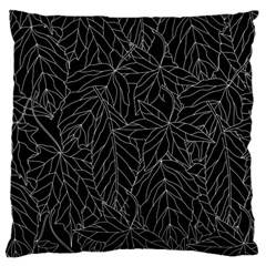 Autumn Leaves Black Large Cushion Case (two Sides) by Dutashop