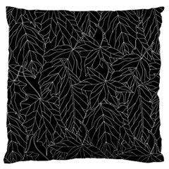 Autumn Leaves Black Standard Flano Cushion Case (one Side) by Dutashop