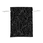 Autumn Leaves Black Lightweight Drawstring Pouch (M) Back