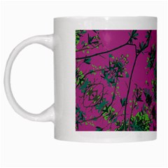 Modern Floral Collage Print Pattern White Mugs by dflcprintsclothing