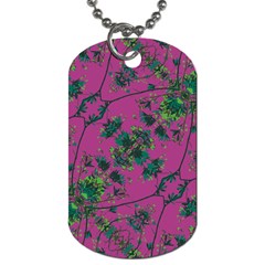 Modern Floral Collage Print Pattern Dog Tag (one Side) by dflcprintsclothing