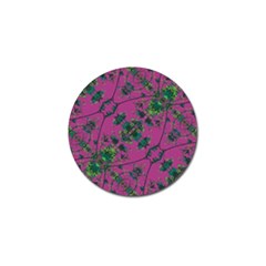 Modern Floral Collage Print Pattern Golf Ball Marker