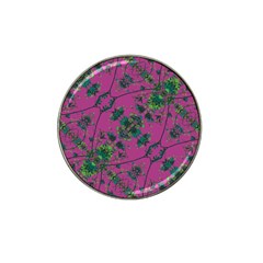 Modern Floral Collage Print Pattern Hat Clip Ball Marker by dflcprintsclothing