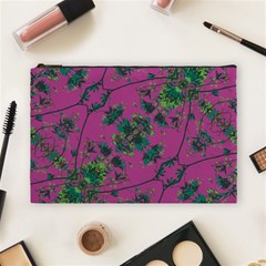 Modern Floral Collage Print Pattern Cosmetic Bag (large) by dflcprintsclothing