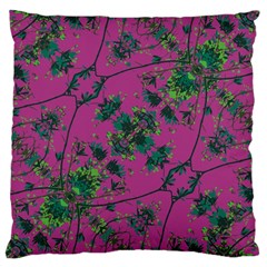 Modern Floral Collage Print Pattern Large Cushion Case (one Side) by dflcprintsclothing