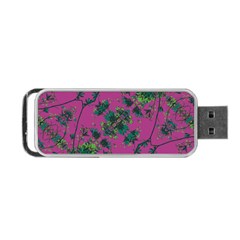 Modern Floral Collage Print Pattern Portable Usb Flash (one Side)