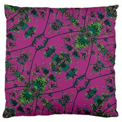 Modern Floral Collage Print Pattern Standard Flano Cushion Case (one Side)