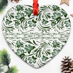 Green Leaves Ornament (heart) by Eskimos