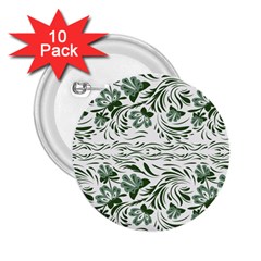 Green Leaves 2 25  Buttons (10 Pack)  by Eskimos