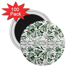 Green Leaves 2 25  Magnets (100 Pack)  by Eskimos