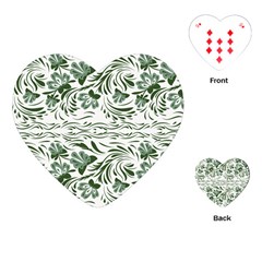 Green Leaves Playing Cards Single Design (heart)