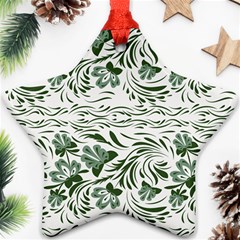 Green Leaves Star Ornament (two Sides) by Eskimos