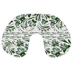 Green Leaves Travel Neck Pillow by Eskimos