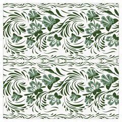 Green Leaves Long Sheer Chiffon Scarf  by Eskimos