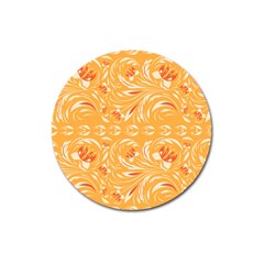 Orange pattern Magnet 3  (Round)