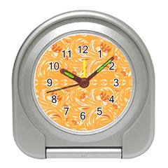 Orange pattern Travel Alarm Clock