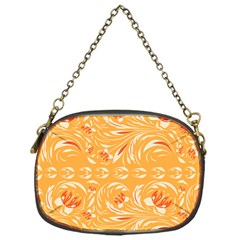 Orange pattern Chain Purse (One Side)