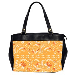 Orange pattern Oversize Office Handbag (2 Sides)