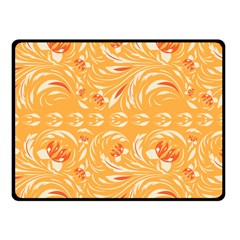 Orange pattern Double Sided Fleece Blanket (Small) 