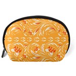 Orange pattern Accessory Pouch (Large) Back