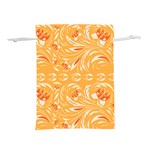 Orange pattern Lightweight Drawstring Pouch (S) Front