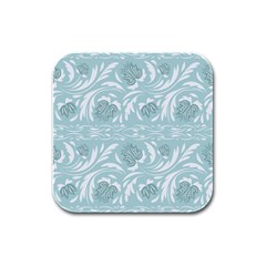 Blue Ornament Rubber Square Coaster (4 Pack)  by Eskimos