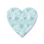 Blue ornament Heart Magnet Front