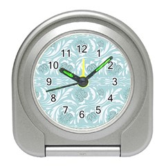 Blue Ornament Travel Alarm Clock by Eskimos