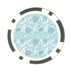 Blue Ornament Poker Chip Card Guard by Eskimos