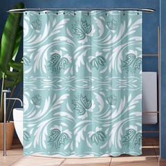 Blue Ornament Shower Curtain 60  X 72  (medium)  by Eskimos