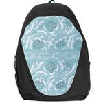 Blue ornament Backpack Bag Front