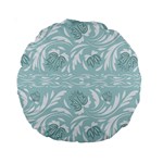 Blue ornament Standard 15  Premium Round Cushions Front