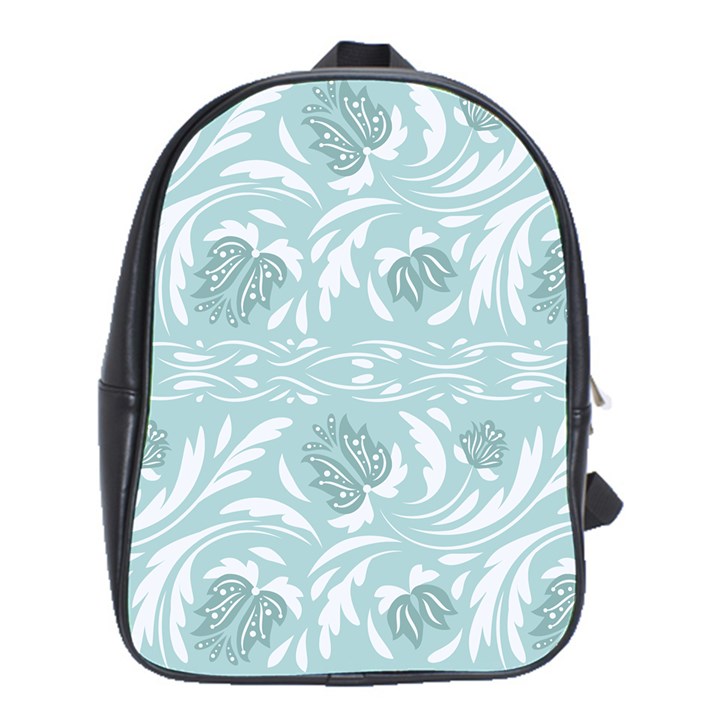 Blue ornament School Bag (XL)