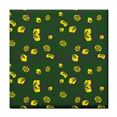 Yellow Flowers Tile Coaster by Eskimos