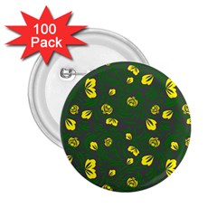 Yellow Flowers 2 25  Buttons (100 Pack)  by Eskimos