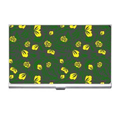 Yellow Flowers Business Card Holder by Eskimos