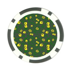 Yellow Flowers Poker Chip Card Guard by Eskimos