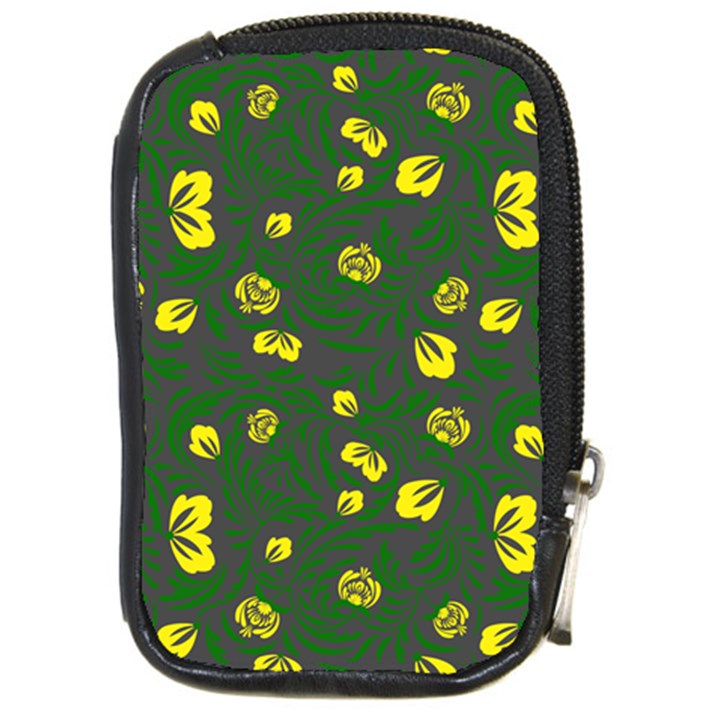 Yellow flowers Compact Camera Leather Case