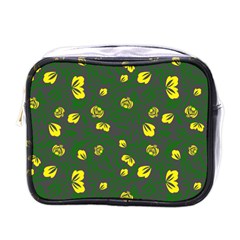 Yellow Flowers Mini Toiletries Bag (one Side) by Eskimos