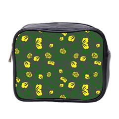 Yellow Flowers Mini Toiletries Bag (two Sides) by Eskimos