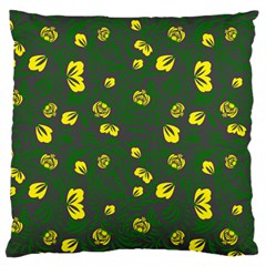 Yellow Flowers Standard Flano Cushion Case (one Side) by Eskimos